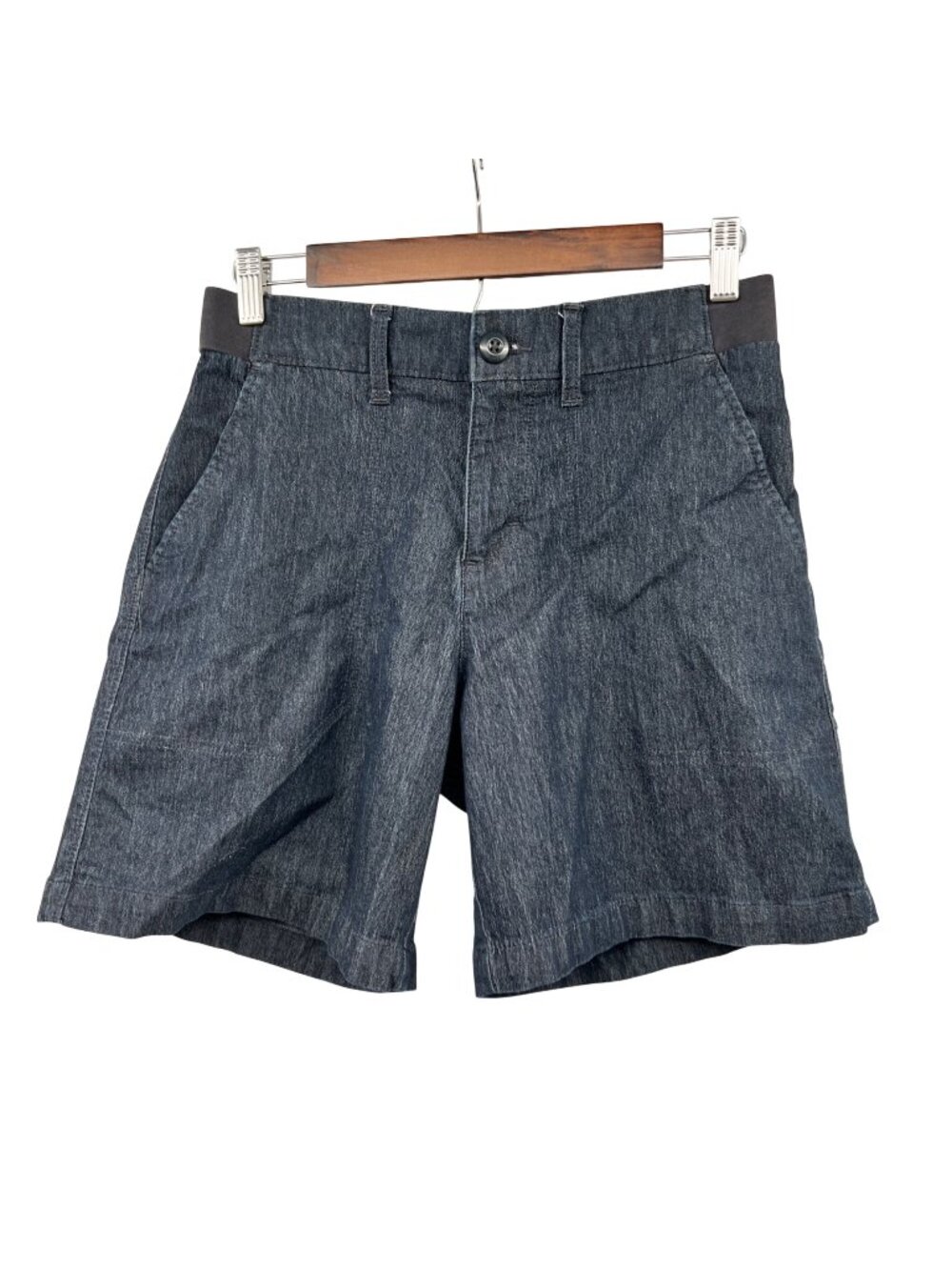 Lee Womens Jean Shorts Dark Wash Stretch High Rise Size 6